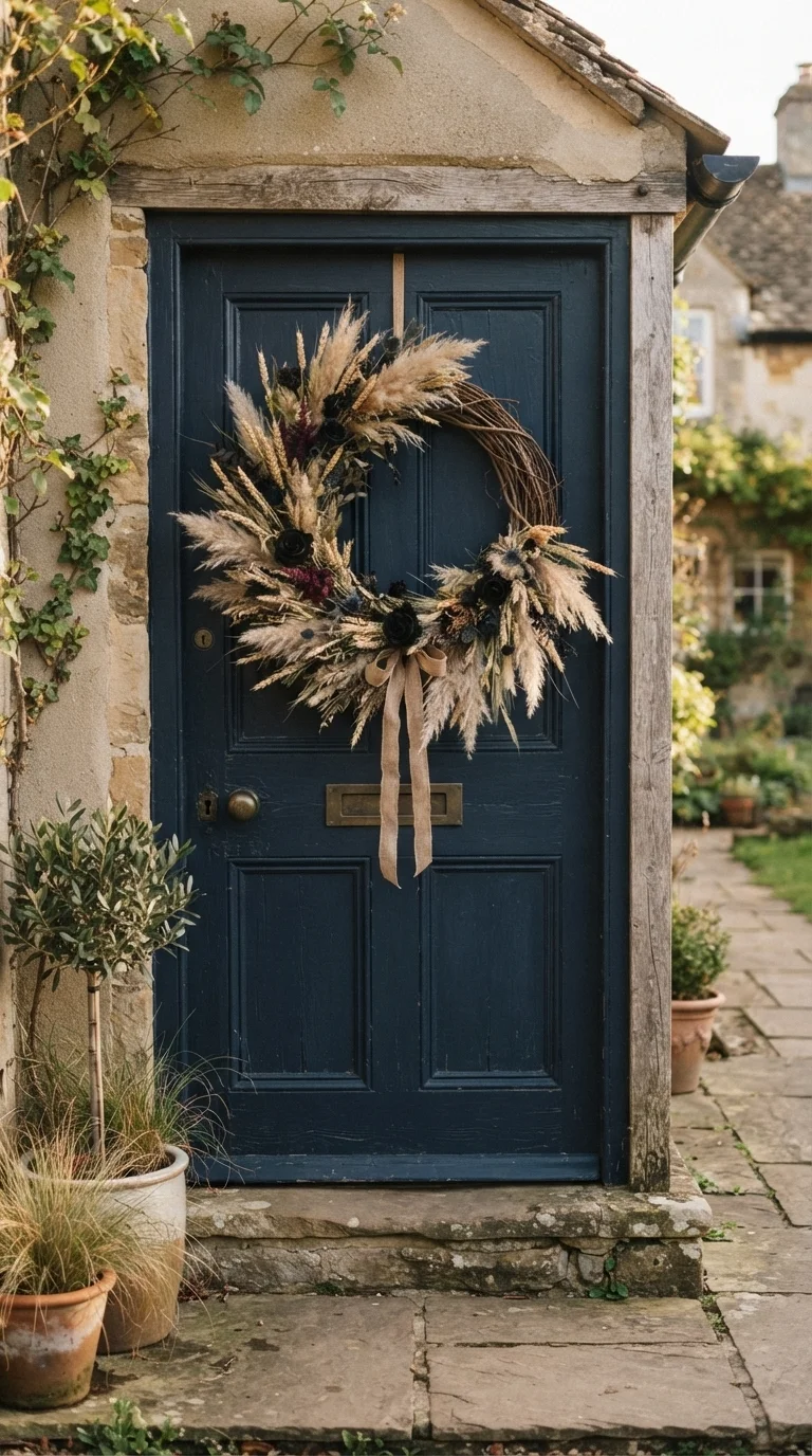 3. Dried Wheat and Grass Wreath