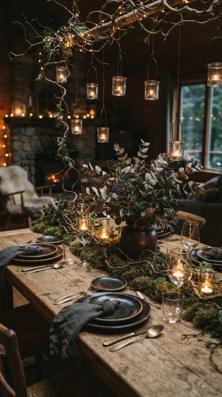 3. Enchanted Forest Dining Tablescape