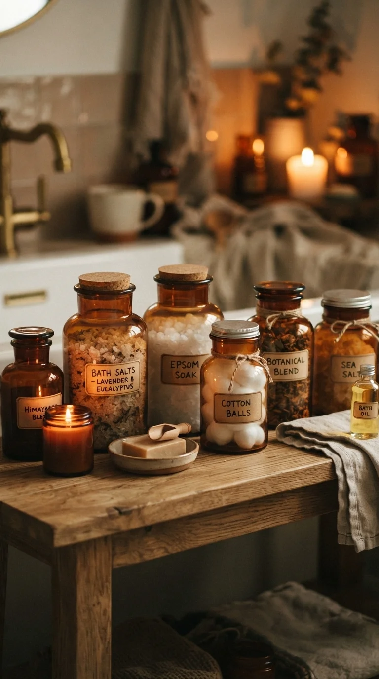 3. Incorporate Amber Glass Apothecary Jars