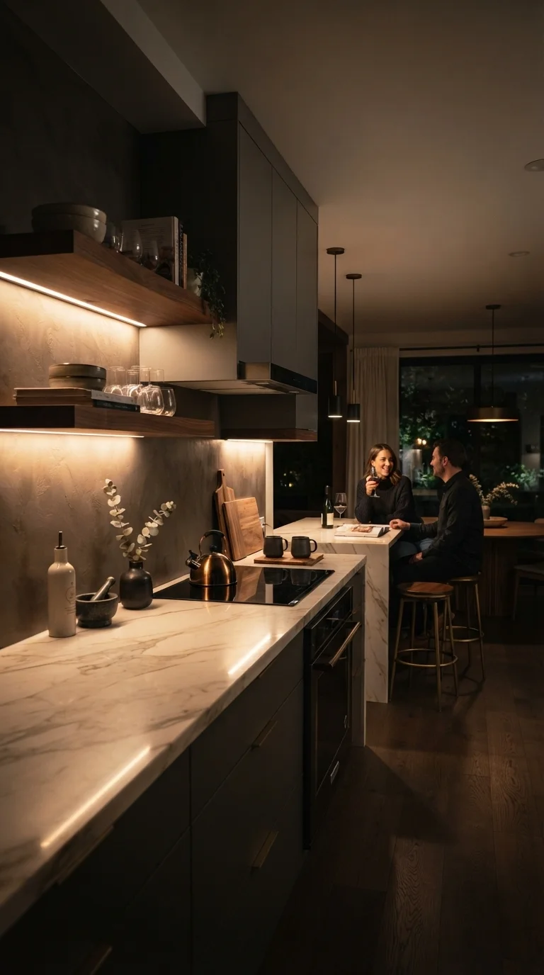 3. Integrated LED Shelf Lighting