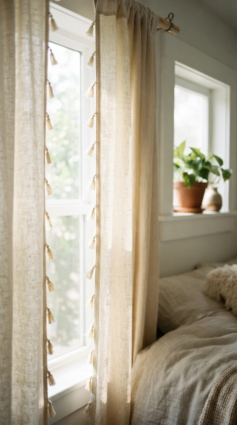3. Organic Cotton with Tassel Accents