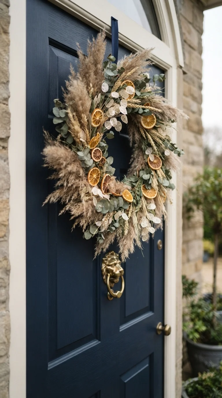 3. Statement Wreaths with Dried Botanical Elements
