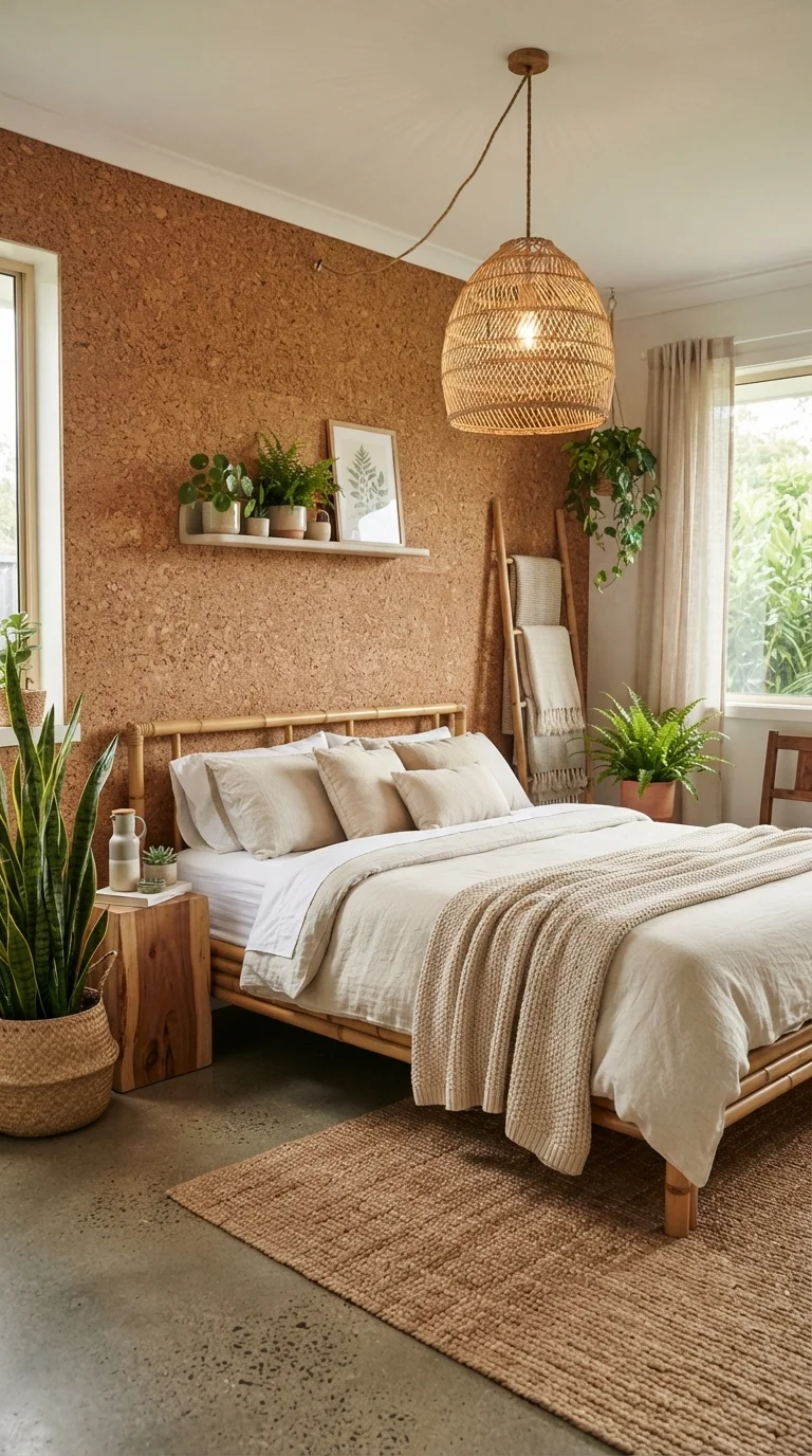 3. Sustainable Cork and Bamboo Textures