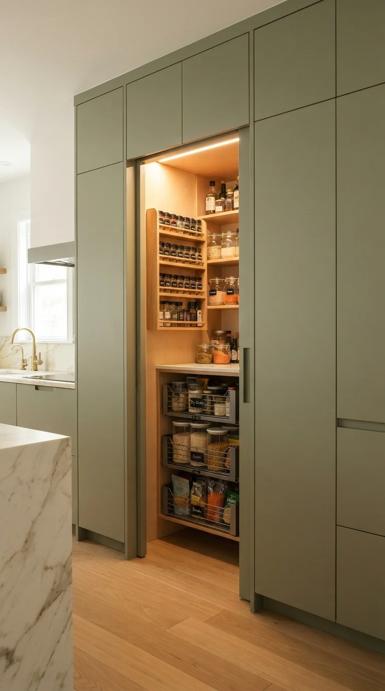 3. The Hidden Pocket Door Pantry