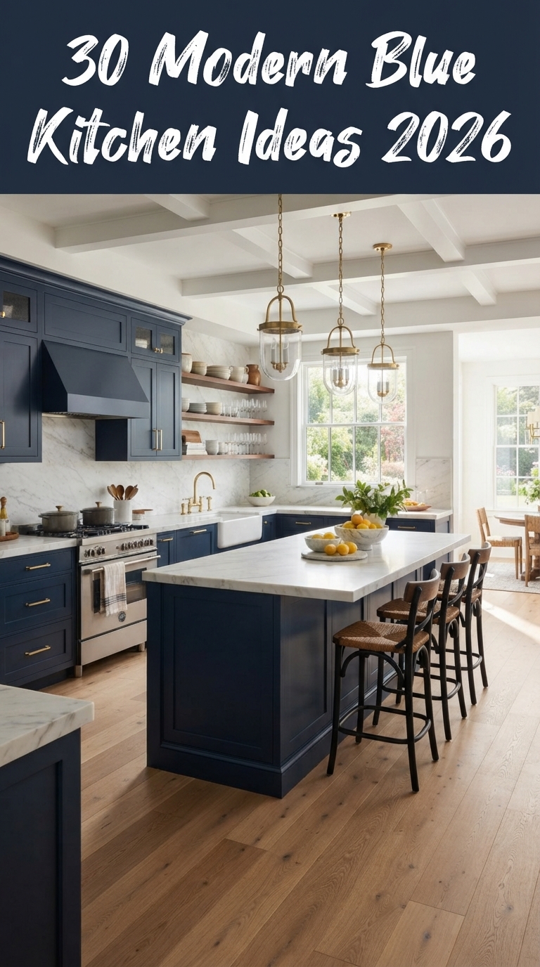 30 Modern Blue Kitchen Ideas 2026
