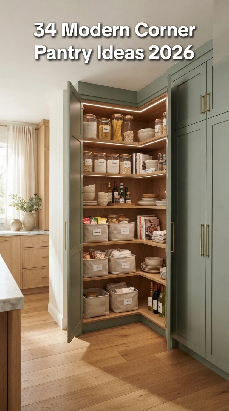 34 Modern Corner Pantry Ideas 2026