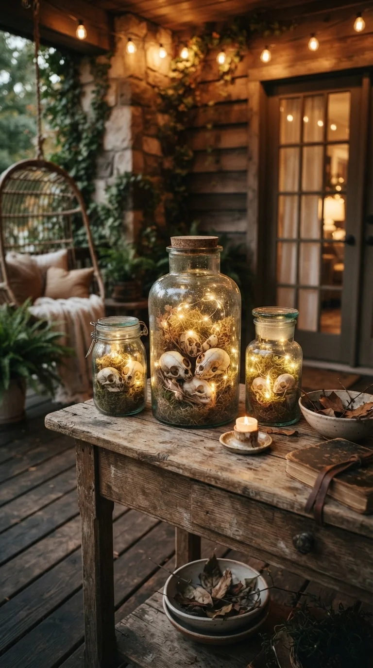 4. Apothecary Jar Porch Display