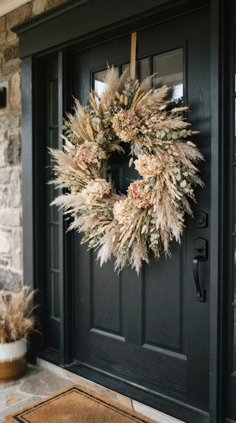 4. Dried Floral Wreaths for Architectural Interest
