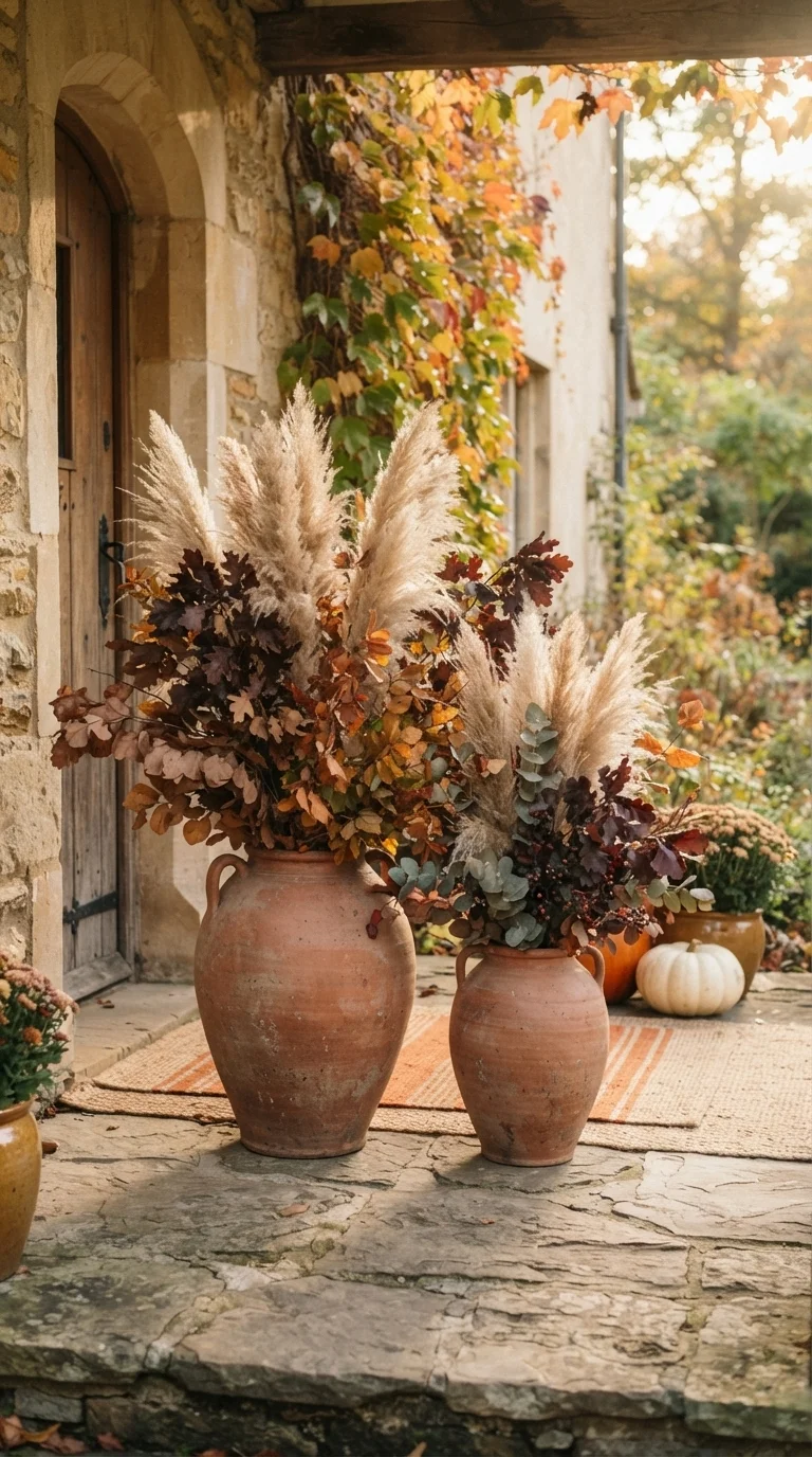 4. Dried Floral and Grass Arrangements