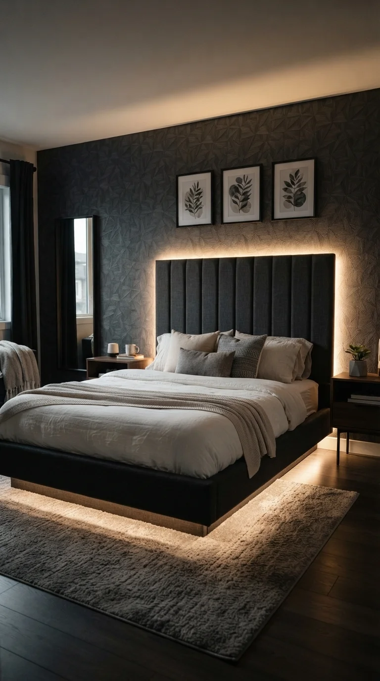 4. Integrated LED Headboard Lighting