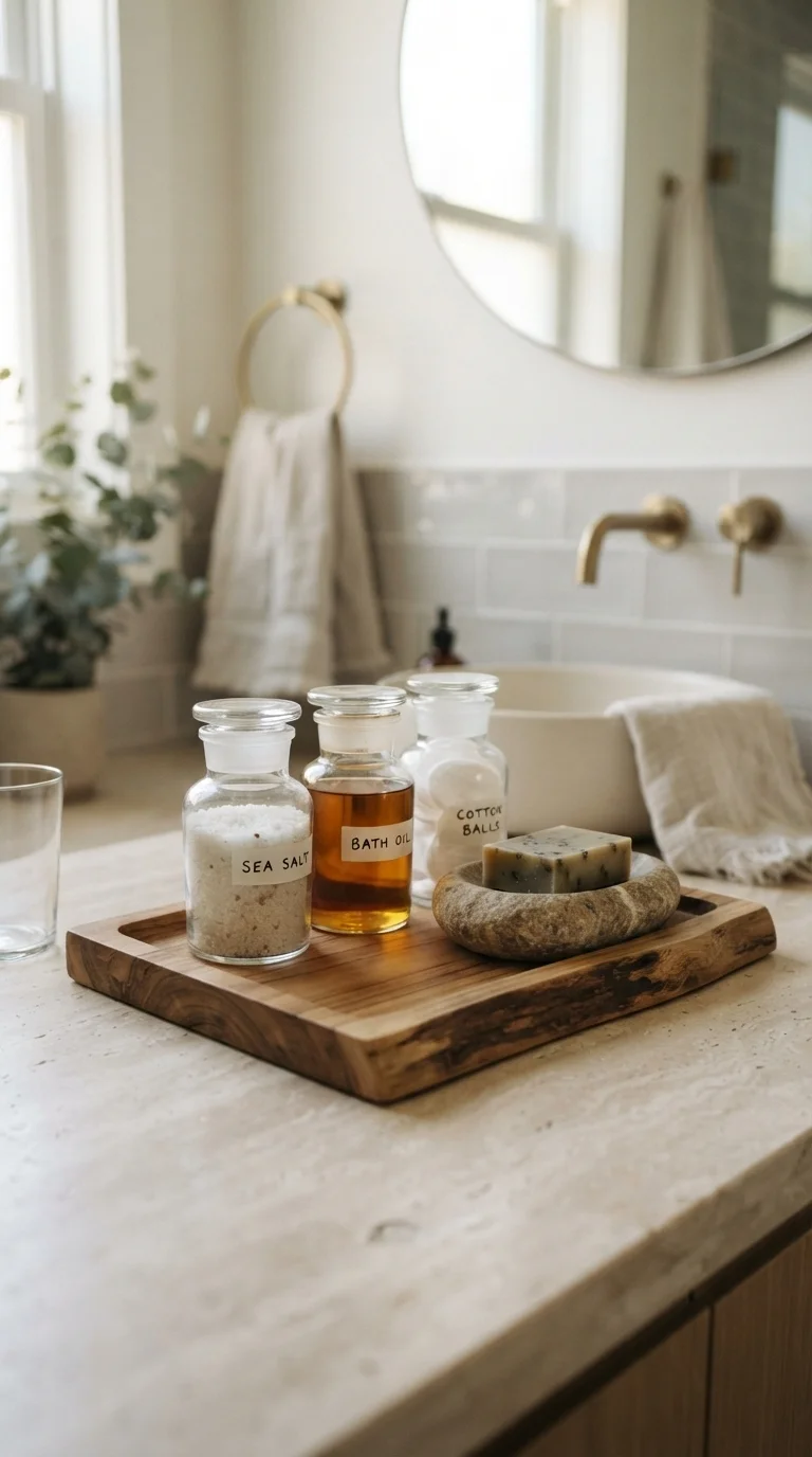 4. Introducing Raw Wood and Stone Accents