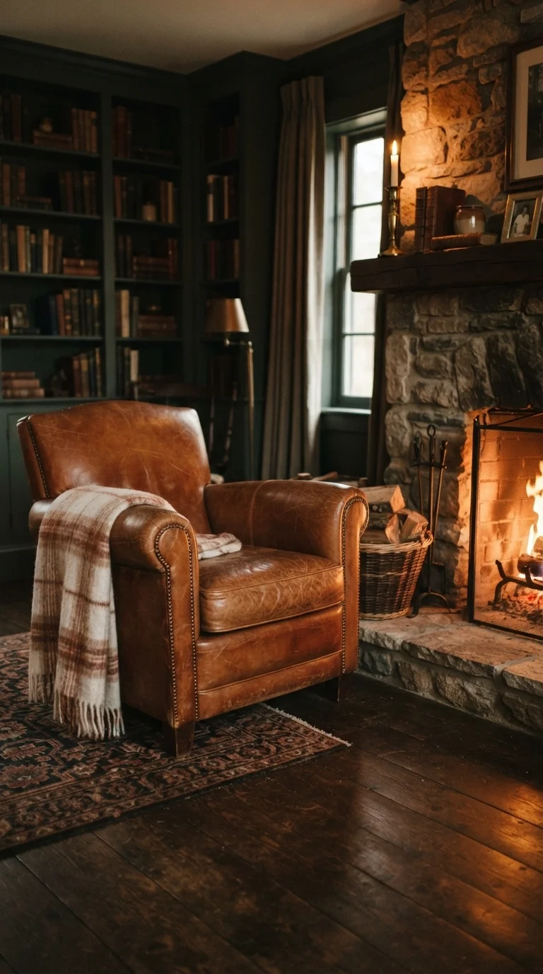 4. Leather Club Chairs for Texture