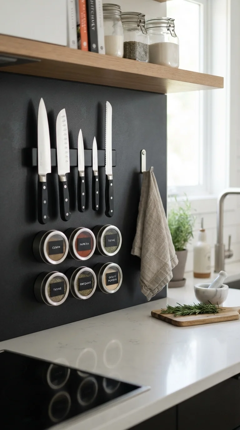 4. Magnetic Backsplash Utility Walls