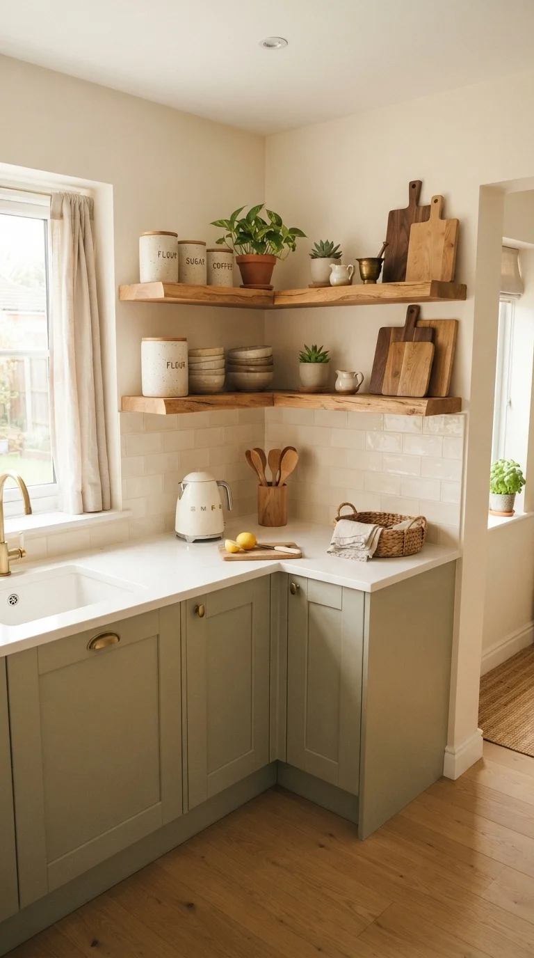 4. Open Floating Shelving for Styling