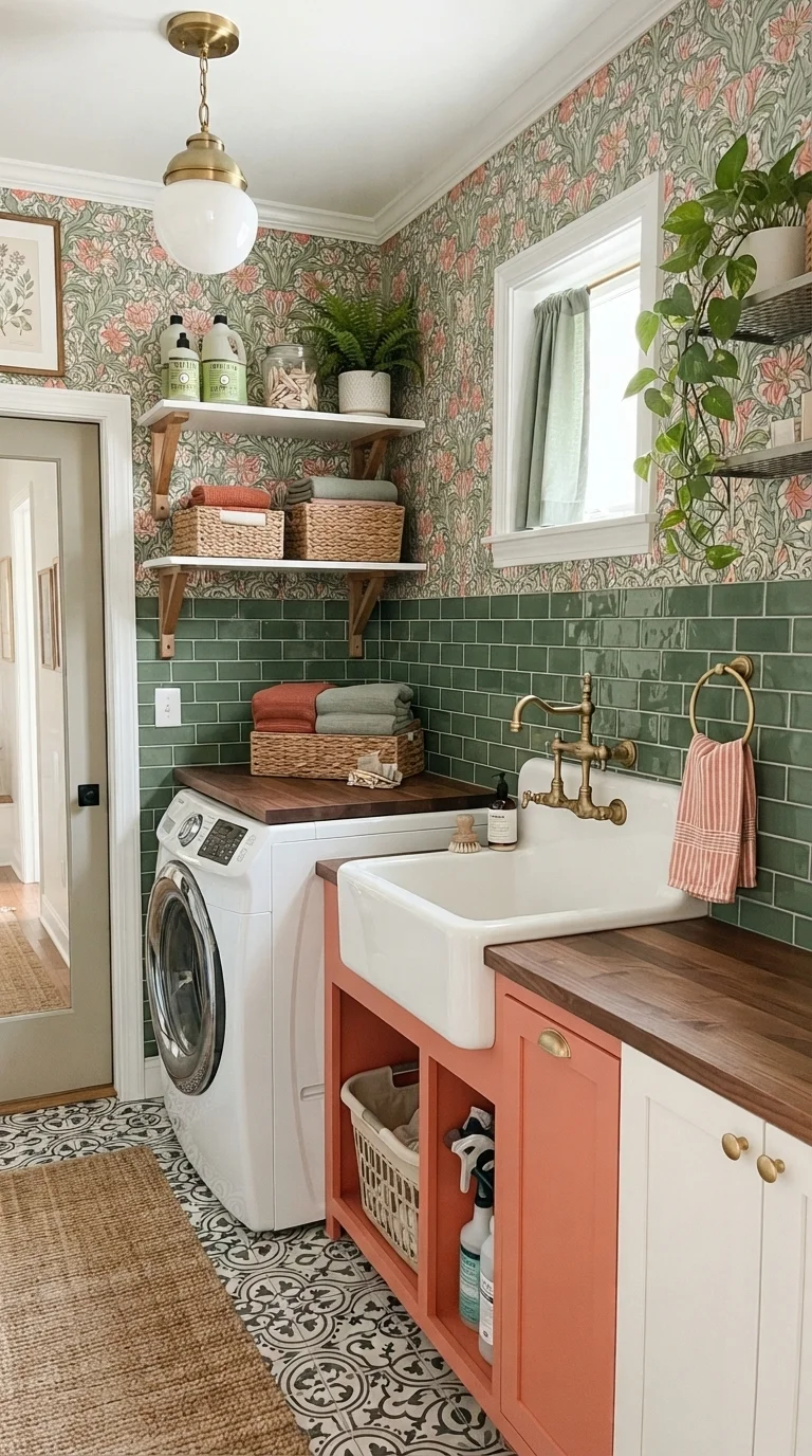 4. Statement Wallpaper and Bold Backsplashes
