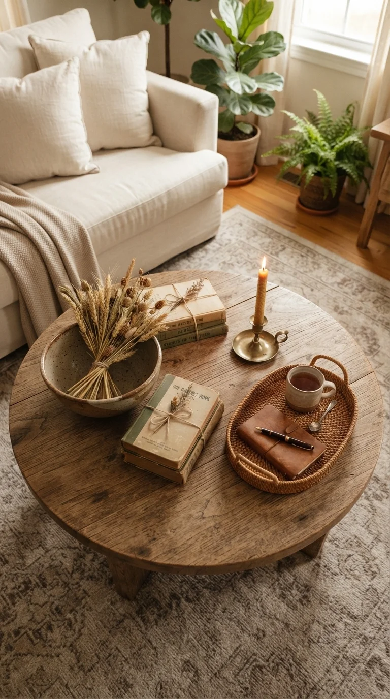 4. Style Your Coffee Table with Seasonal Finds