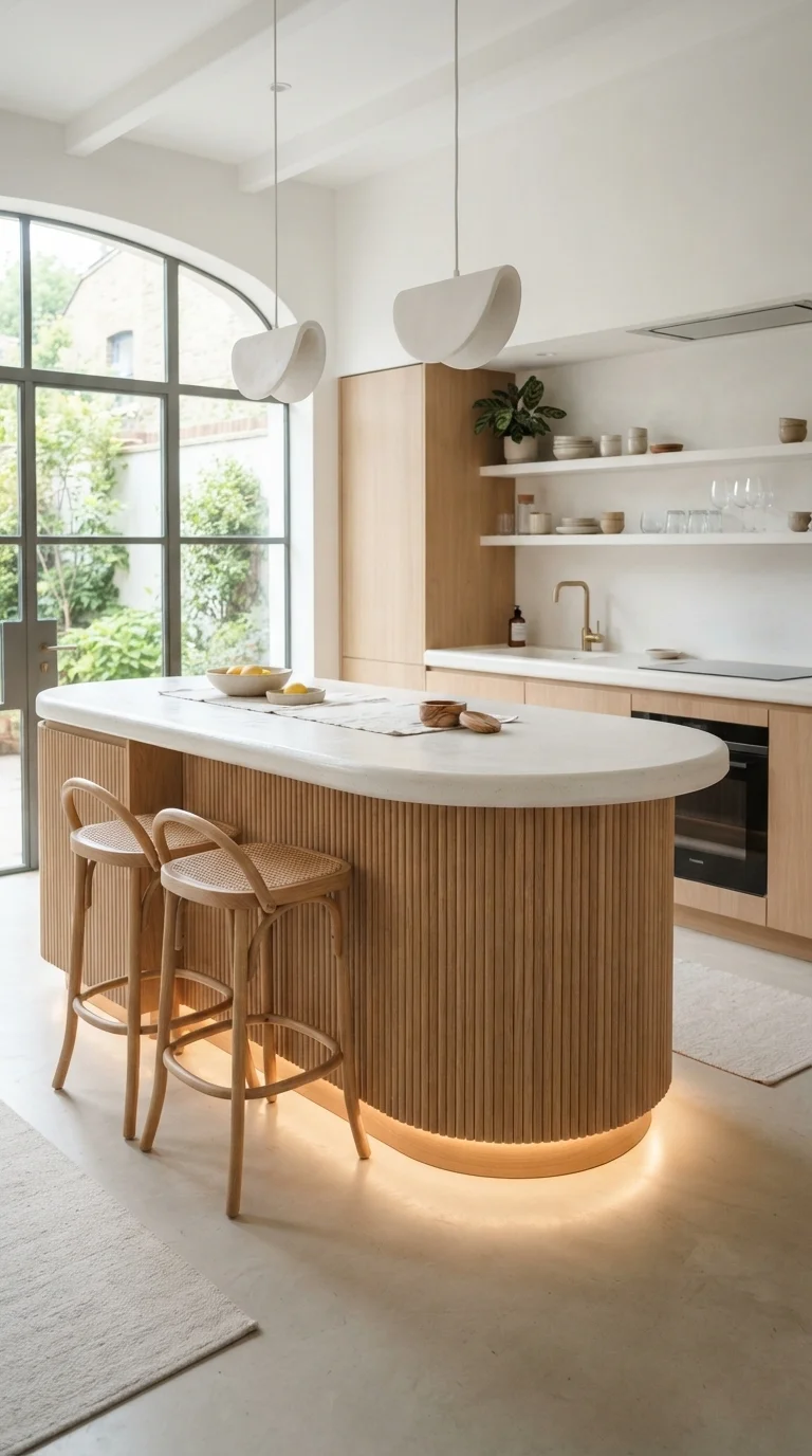 4. The Sculptural Curved Base Island