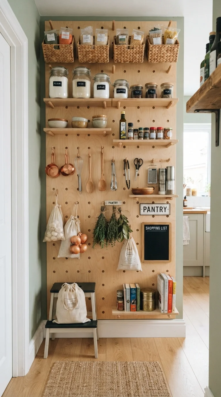 4. Vertical Pegboard Organization