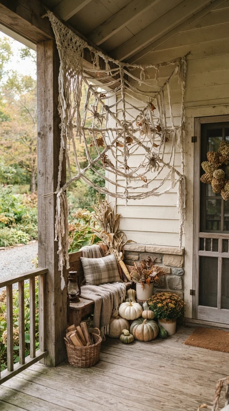 5. Fabric Scrap Spider Webs