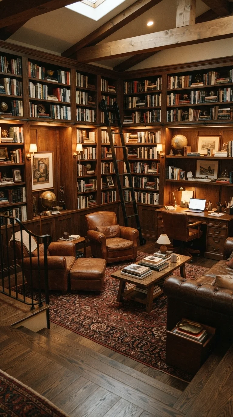 5. Floor-to-Ceiling Library Walls