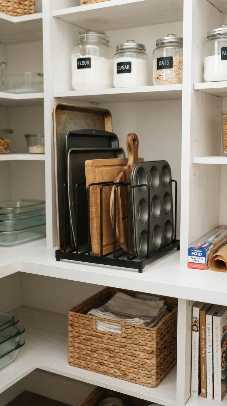 5. Implement Vertical Bakeware Organizers