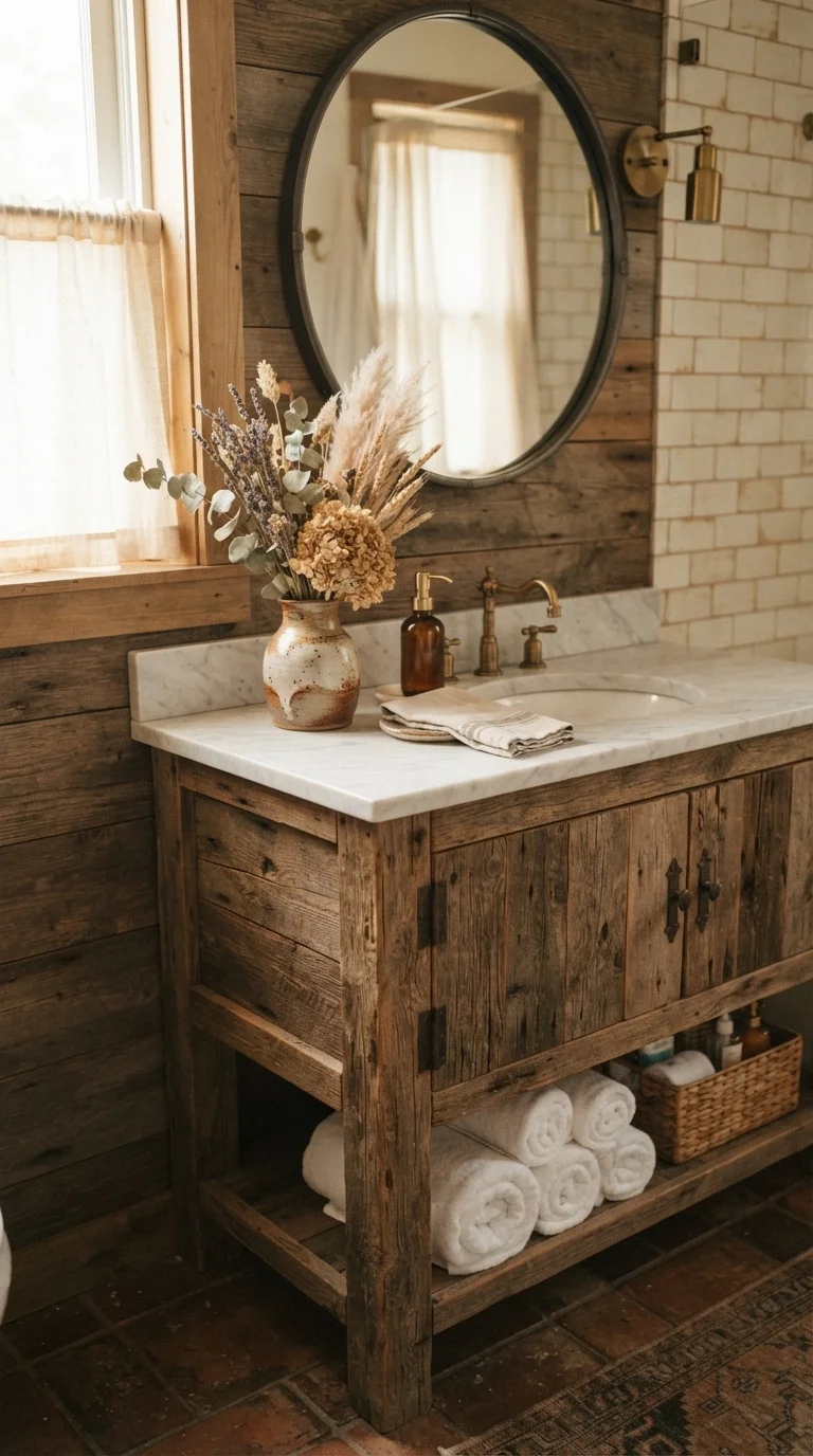 5. Incorporate Reclaimed Wood Storage Units