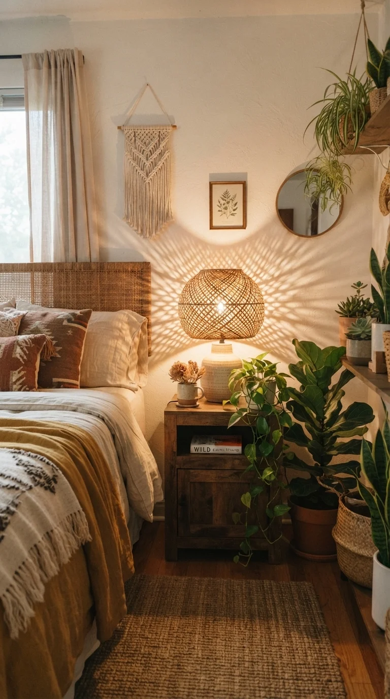 5. Rattan and Woven Shade Lamps