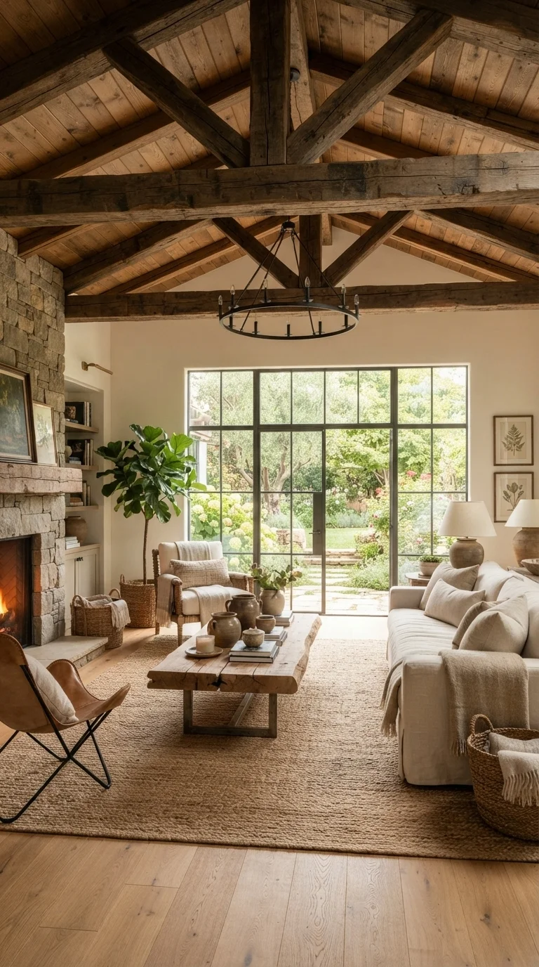 8 Modern Living Room Renovation Ideas 2026 5. Sustainable and Reclaimed Wood Accents