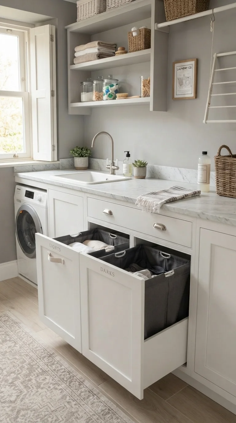 5. Under-Counter Hamper Drawers