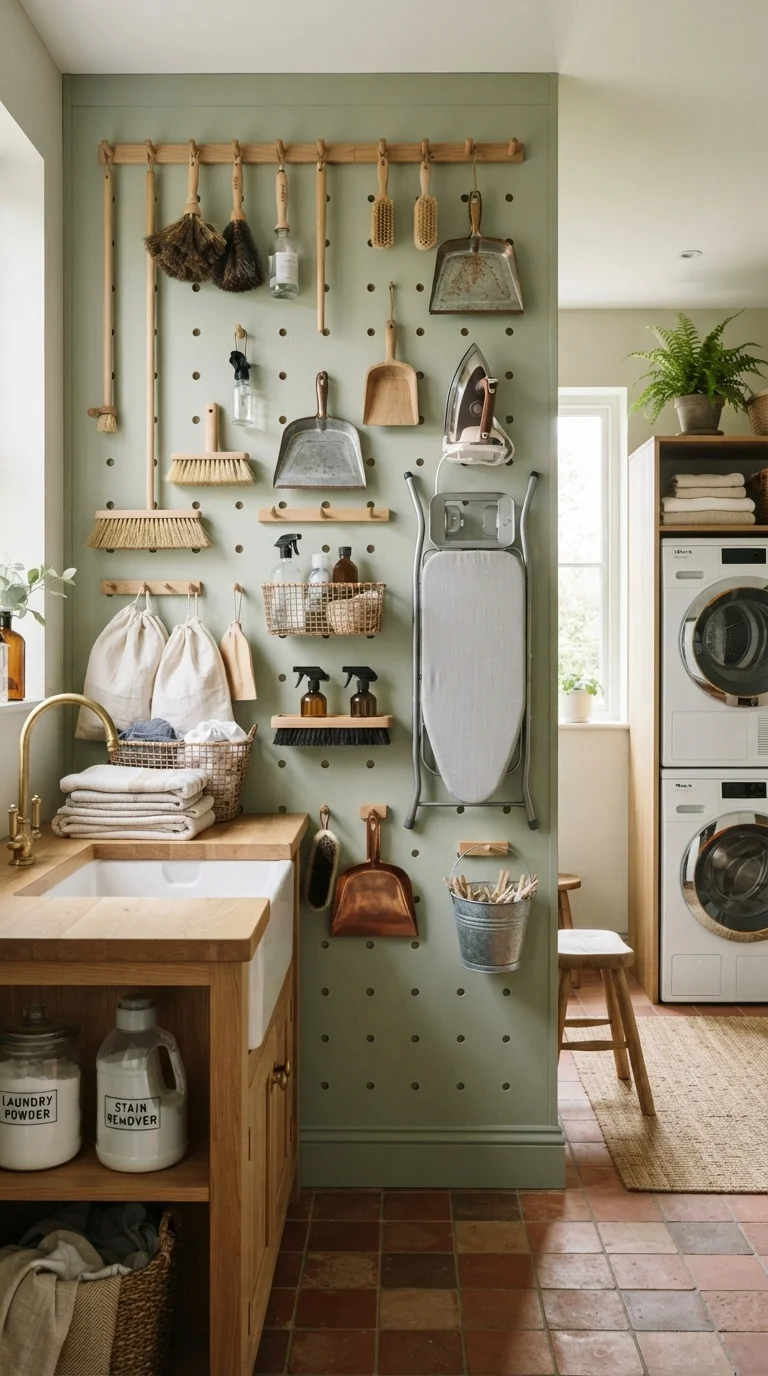 5. Vertical Pegboard Tool Organization
