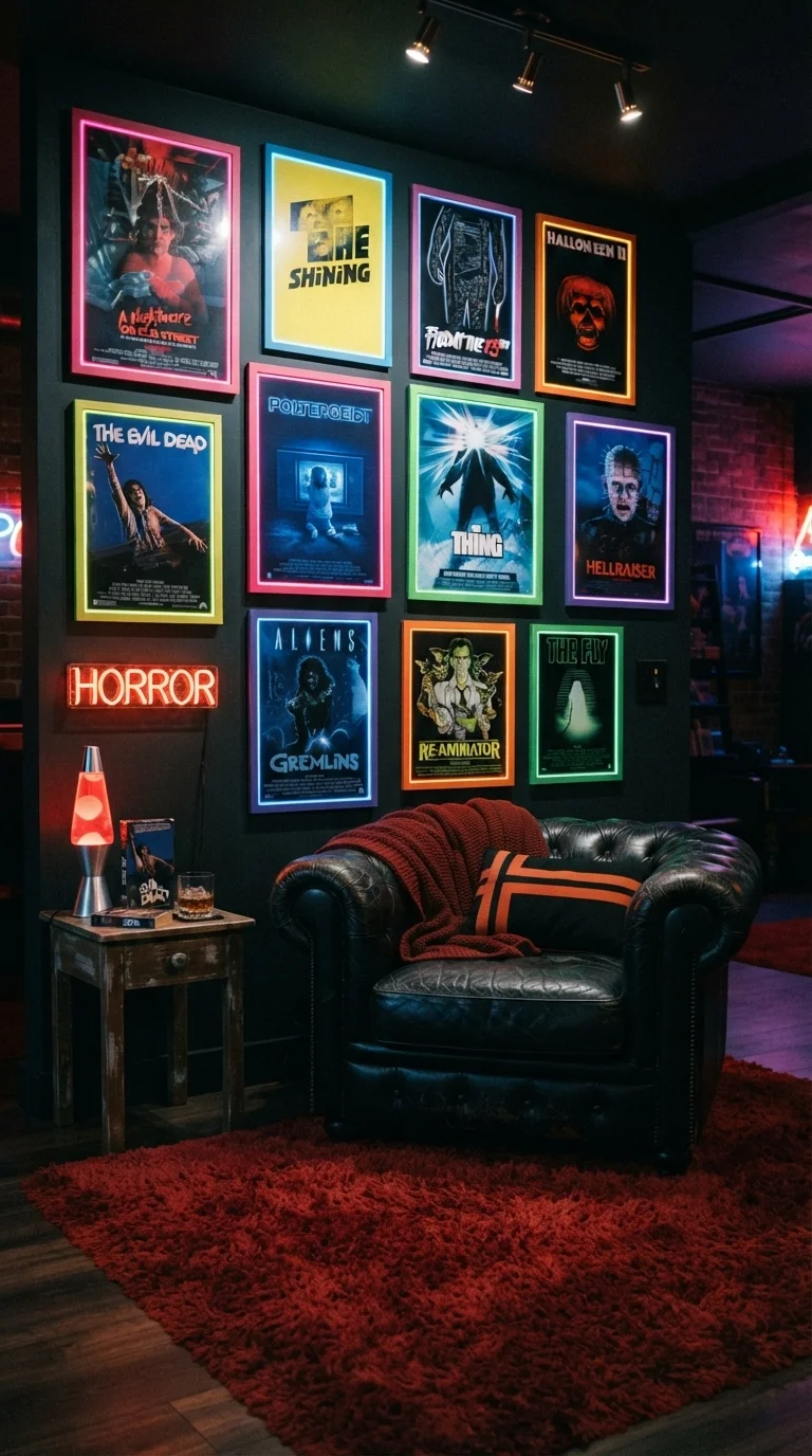 5. Vintage Slasher Poster Gallery Wall