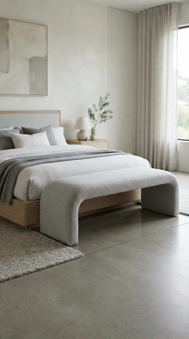 6. Curved Bench with Waterfall Edges