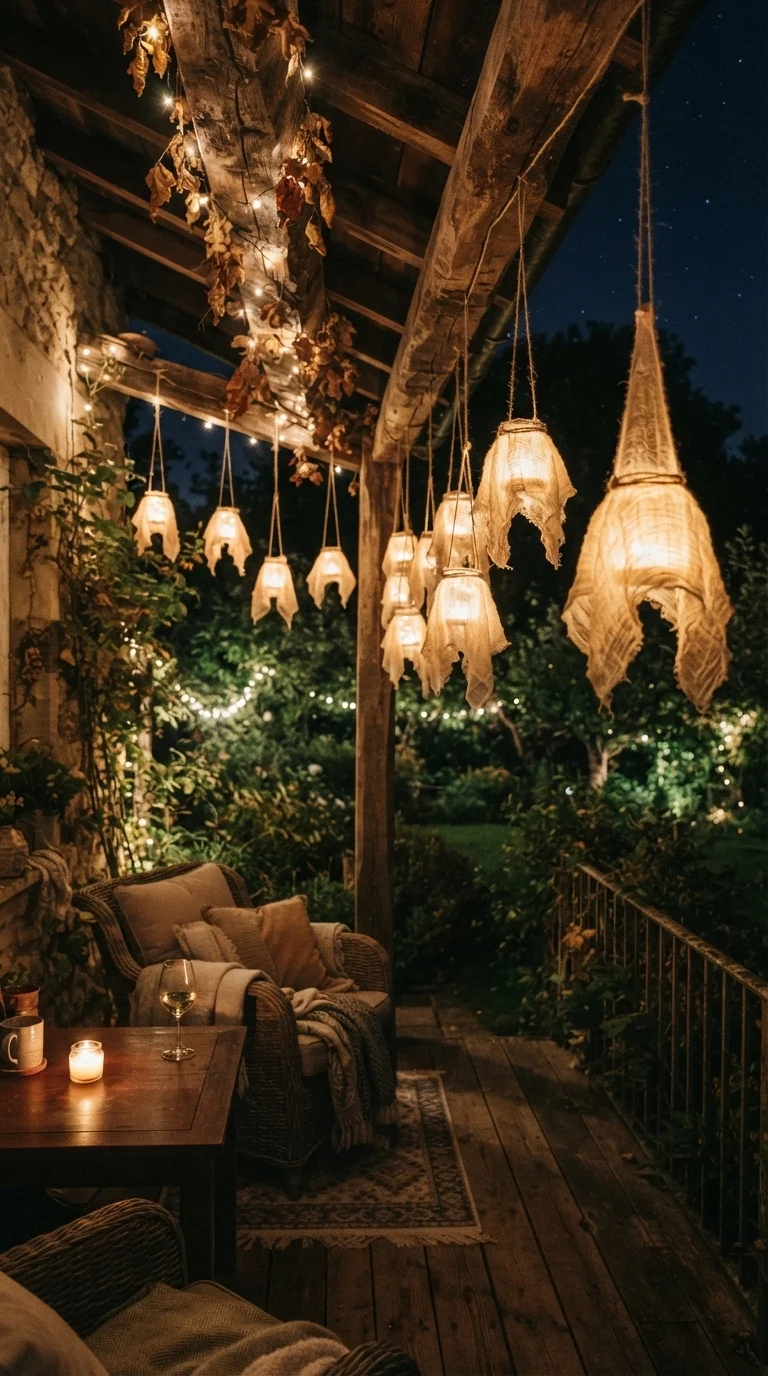 6. Floating Cheesecloth Spirit Lanterns