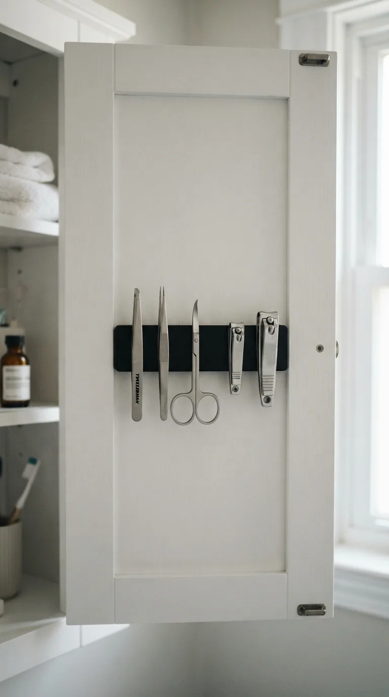 9 Bathroom Organizer Ideas 2026 Storage 6. Magnetic Strip Tool Organizers