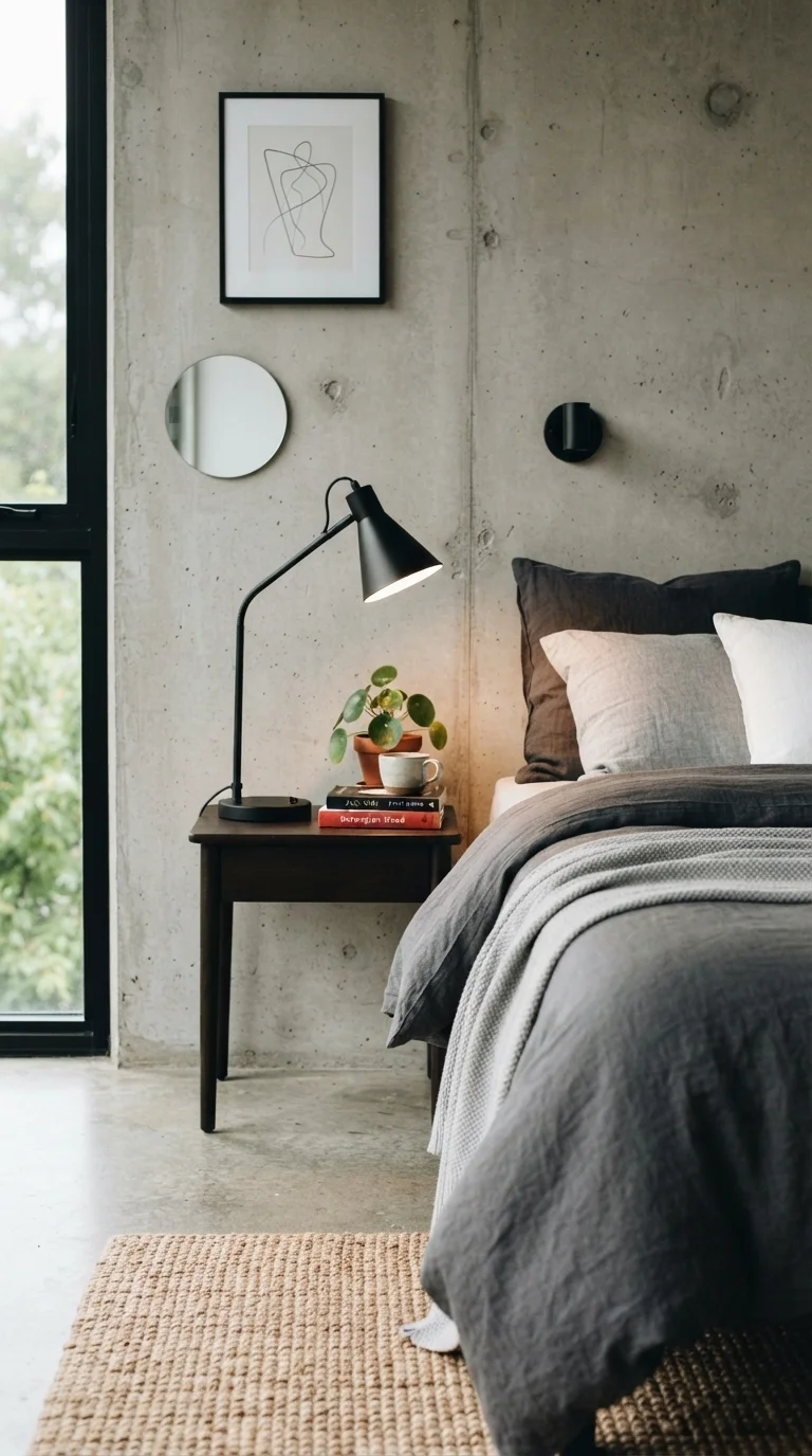 6. Minimalist Black Metal Task Lamps