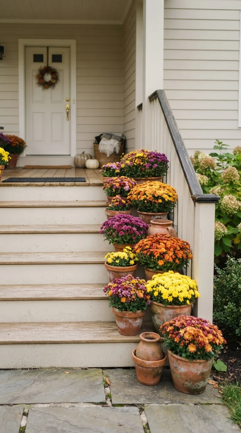 6. Seasonal Greenery in Terracotta Planters