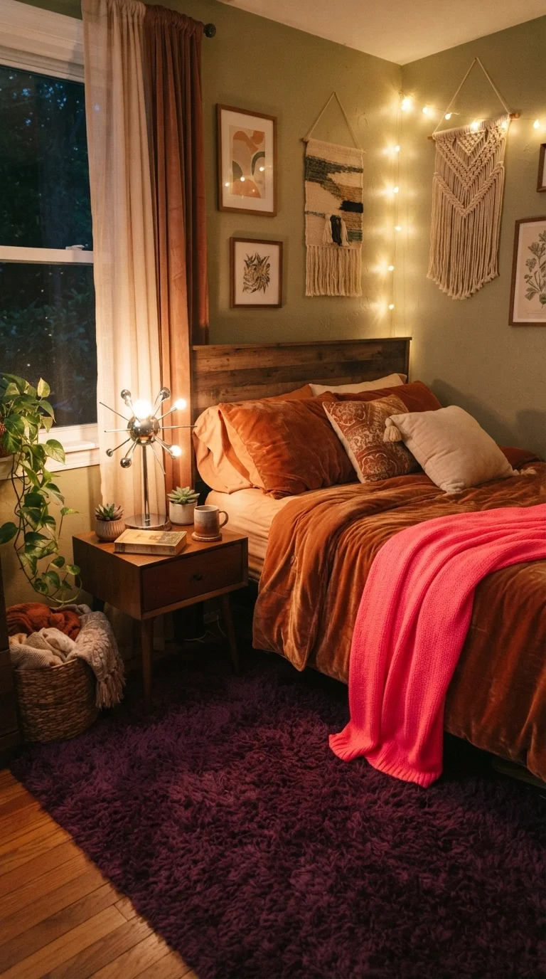 6. Shag Rugs and Velvet Textures