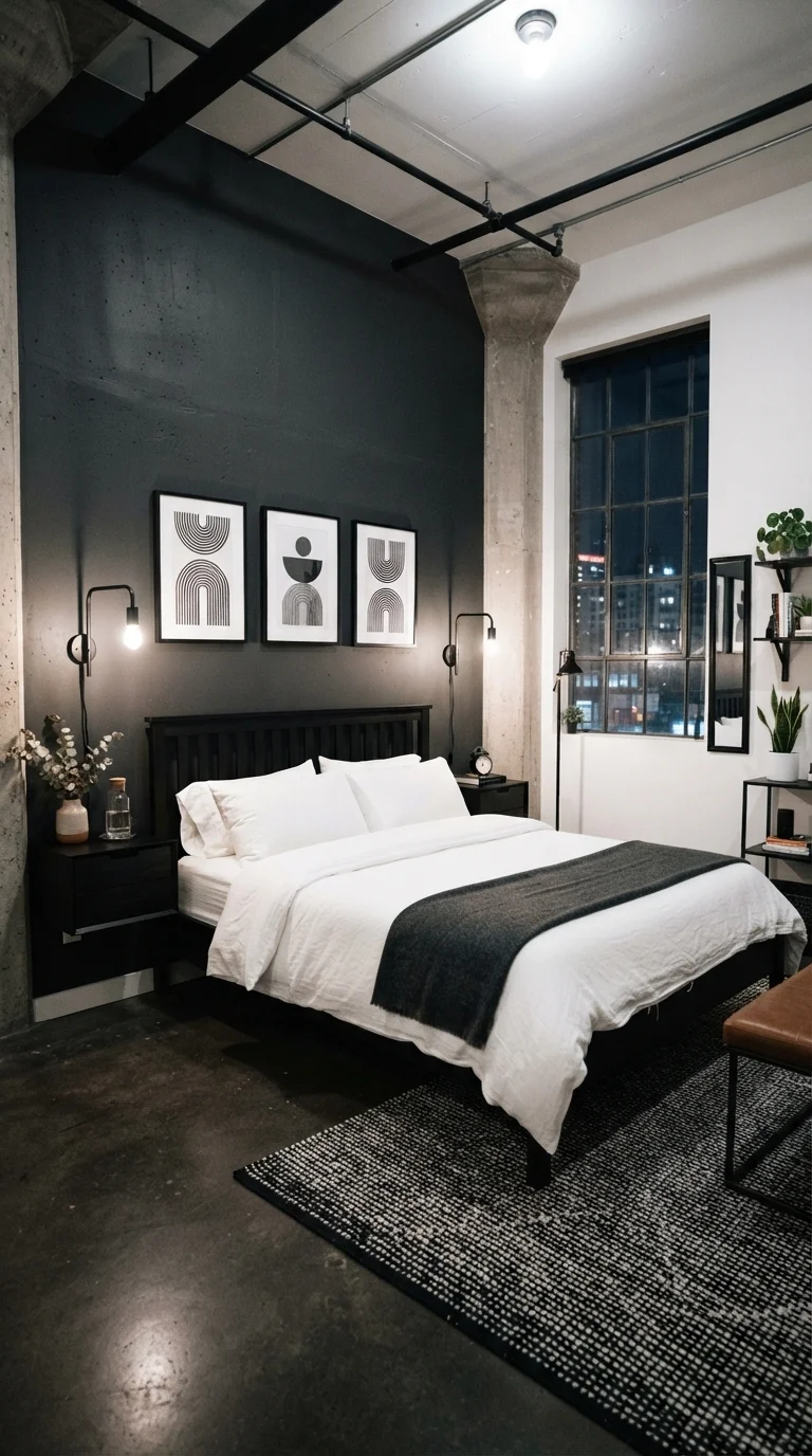 6. Sleek Ebony Stained Minimalist Frames