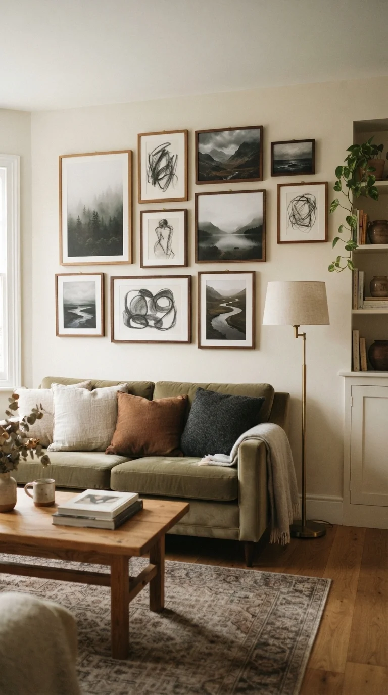 6. Update Wall Art with Moody Prints