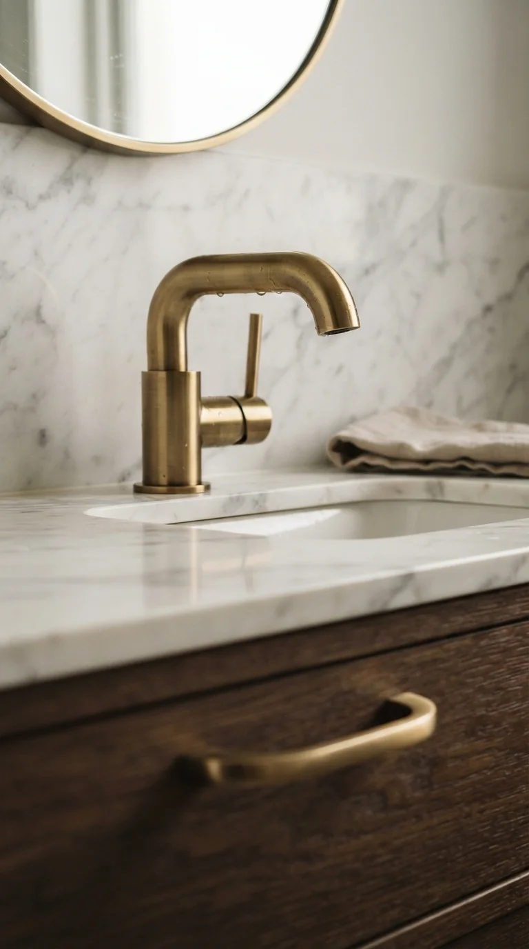 6. Updating Hardware with Antique Brass Finishes