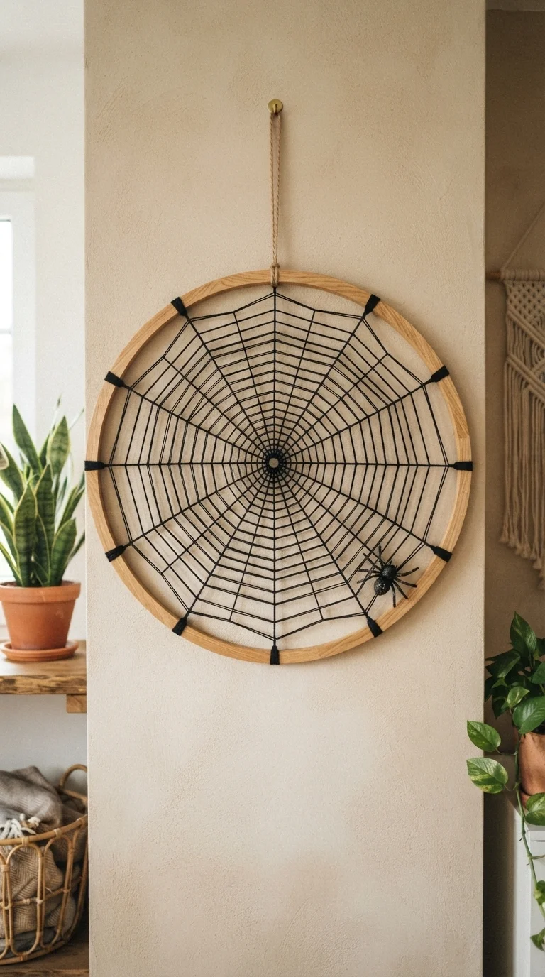 6. Woven Spiderweb Wall Art