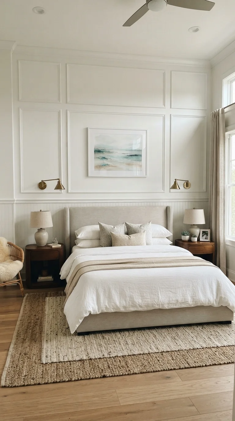 10 King Size Bed Ideas 2026 Art Above 7. Architectural Wall Molding as Art
