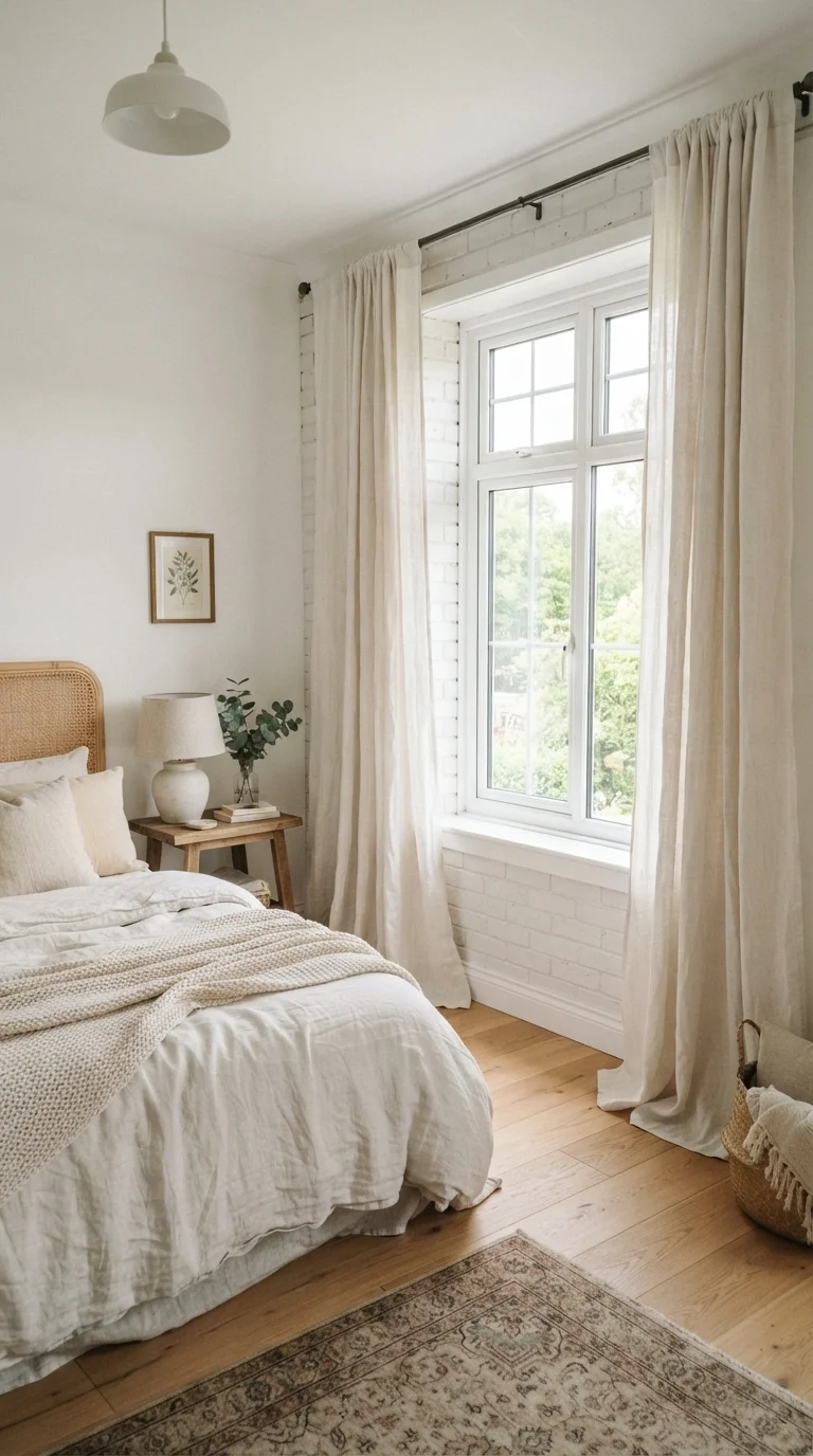 7. Install Floor-to-Ceiling Curtains
