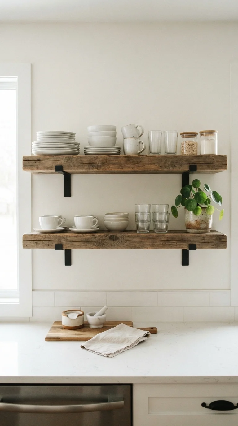 7. Open Shelving with Purpose