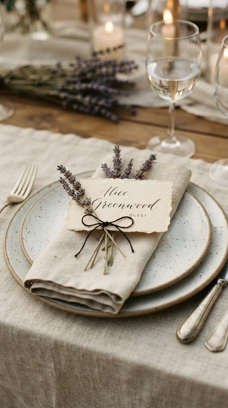 7. Personalized Calligraphy Place Cards