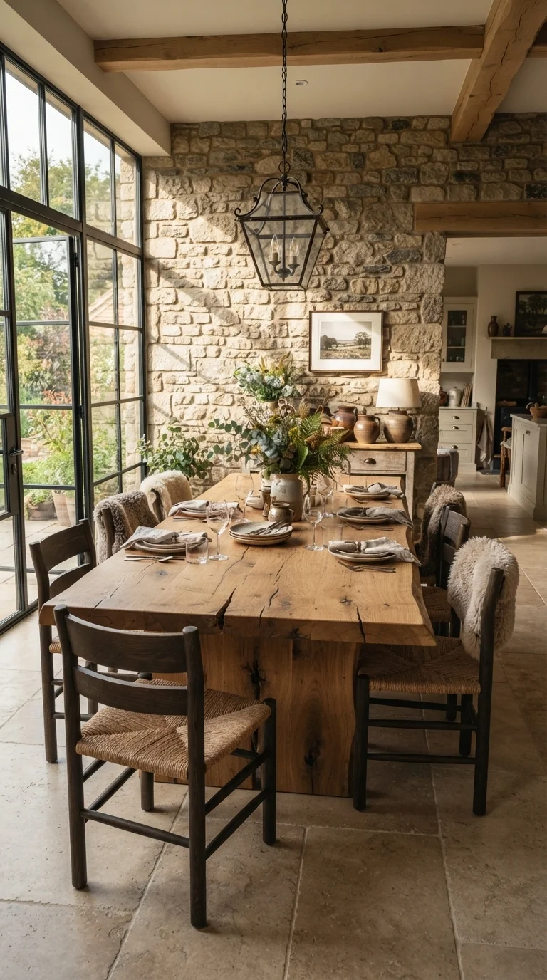 7. Reclaimed Wood and Stone Textures