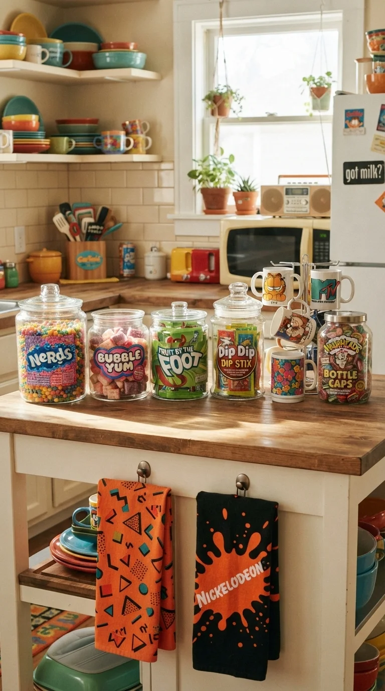 7. Retro Candy-Inspired Kitchen Styling