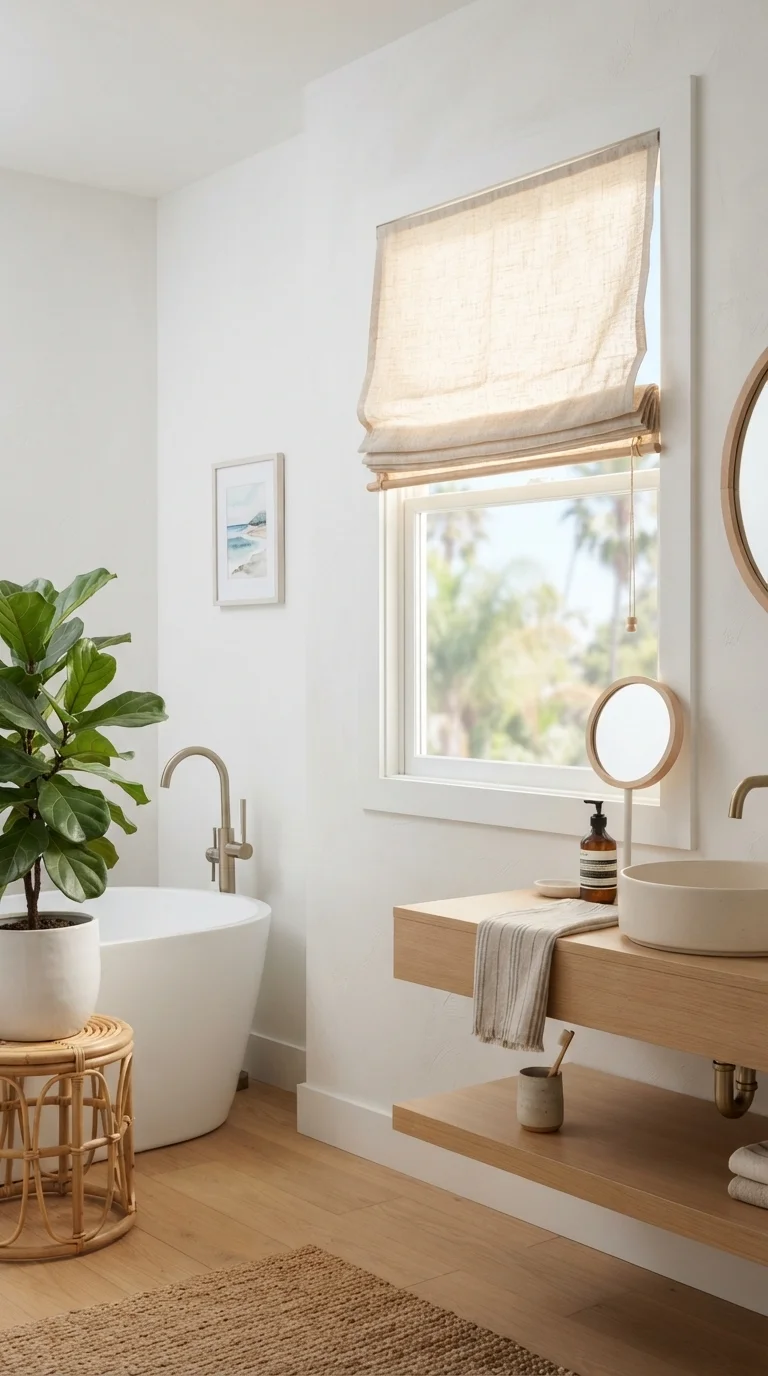 7. Switch to Sheer Linen Roman Shades