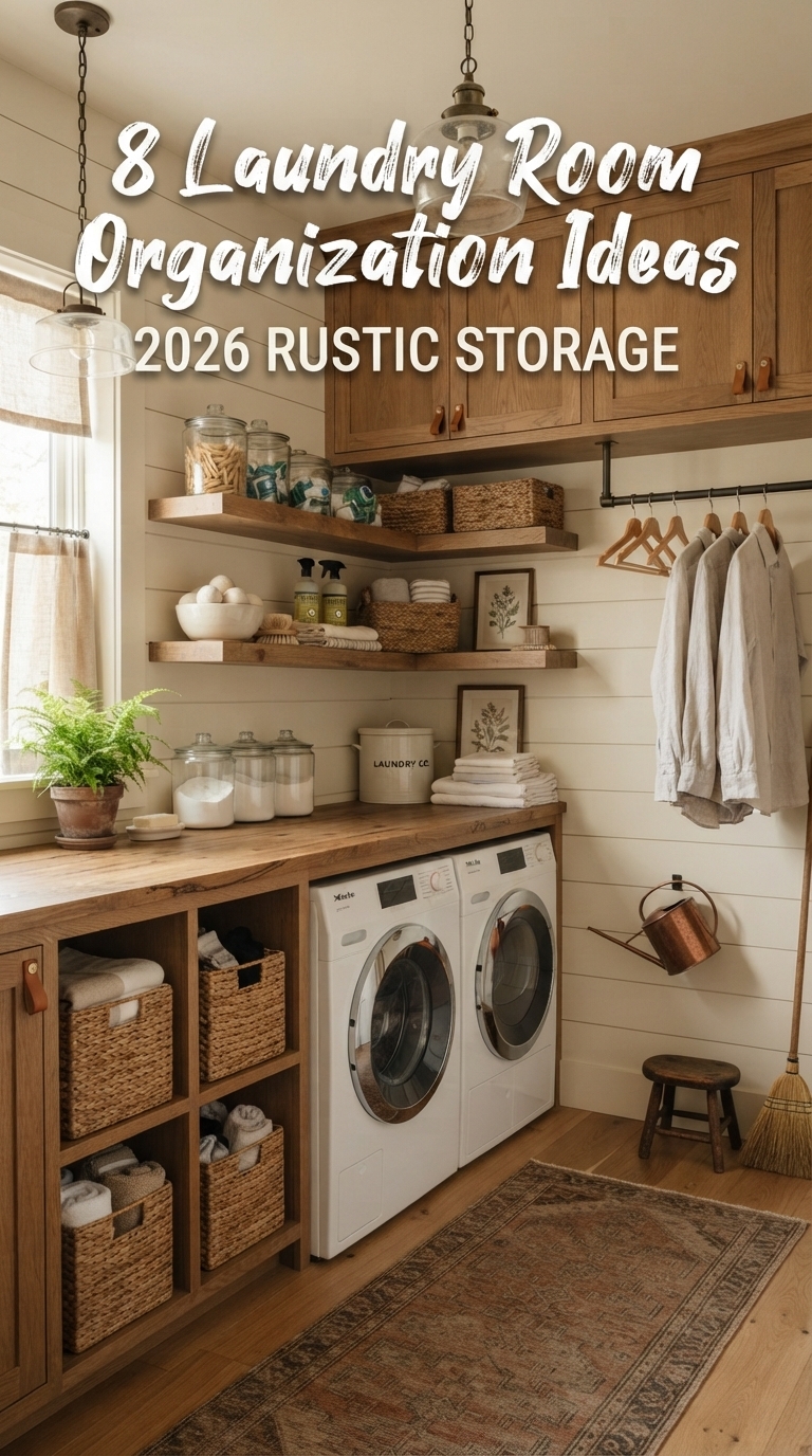 8 Laundry Room Organization Ideas 2026 Rustic Storage