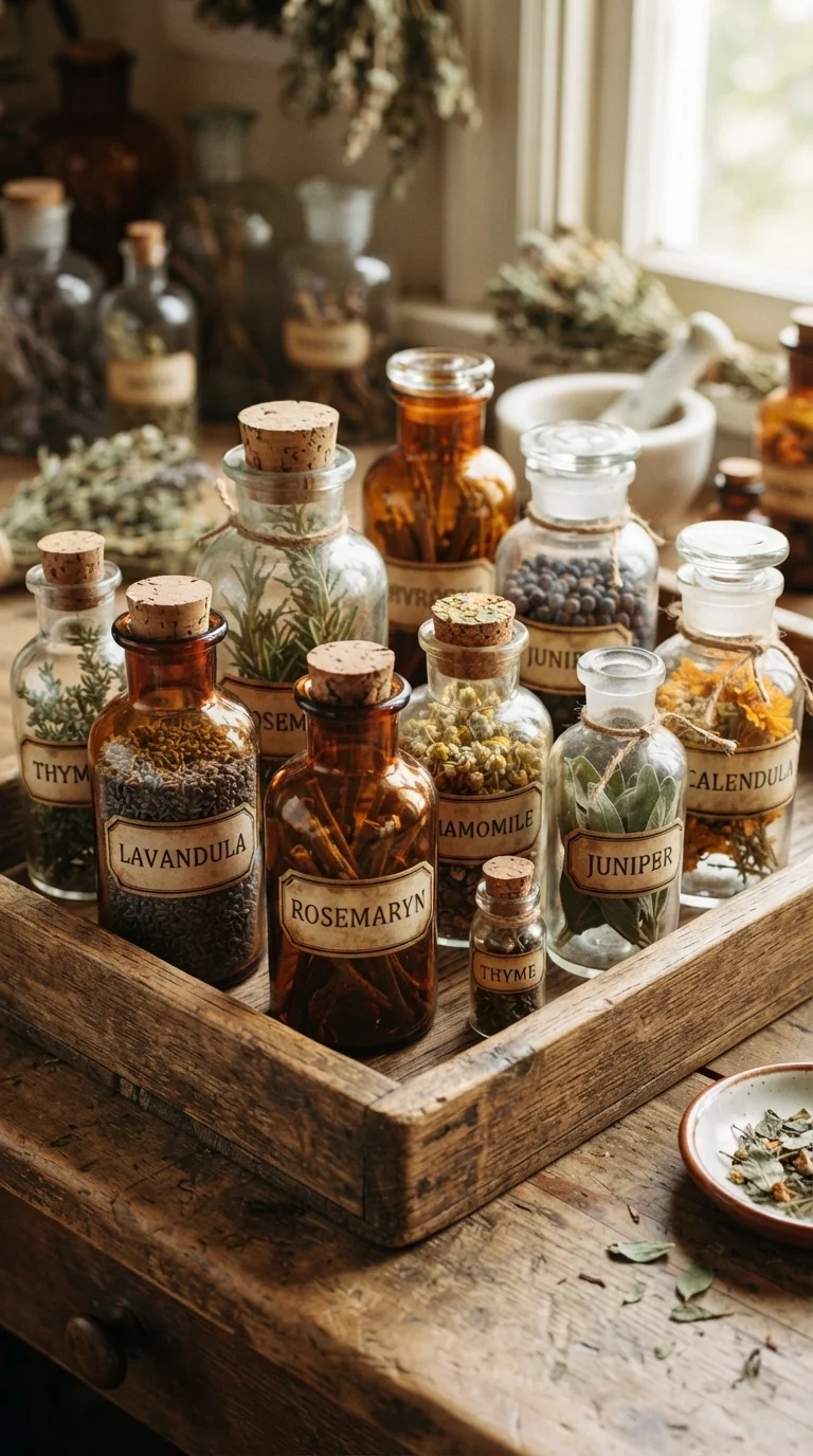 8. Apothecary Style Glassware